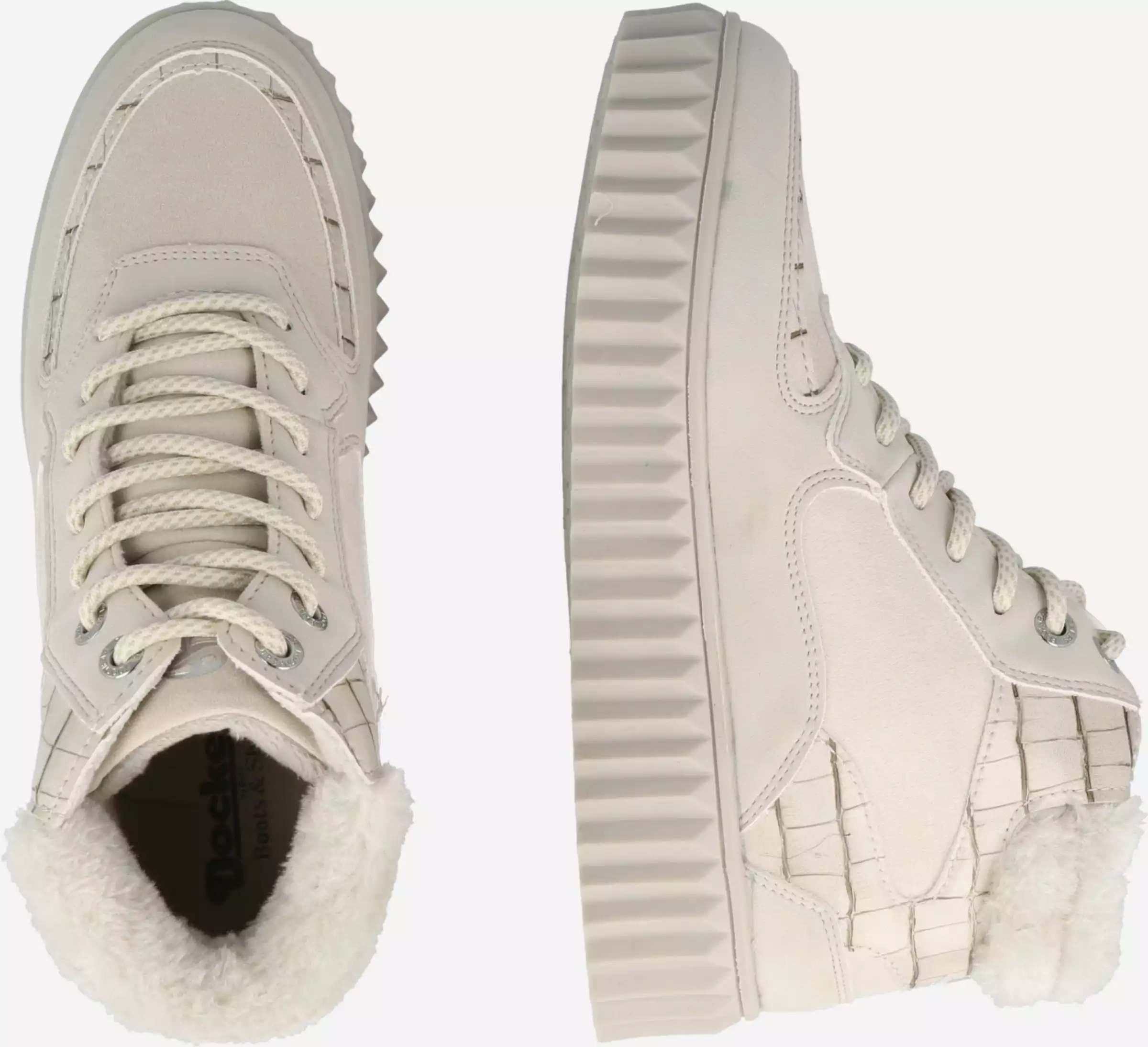 Dockers By Gerli Enkellaarsjes Veterlaarsjes Dames Offwhite 4 Dockers By Gerli Enkellaarsjes Veterlaarsjes Dames Offwhite - Afbeelding 2