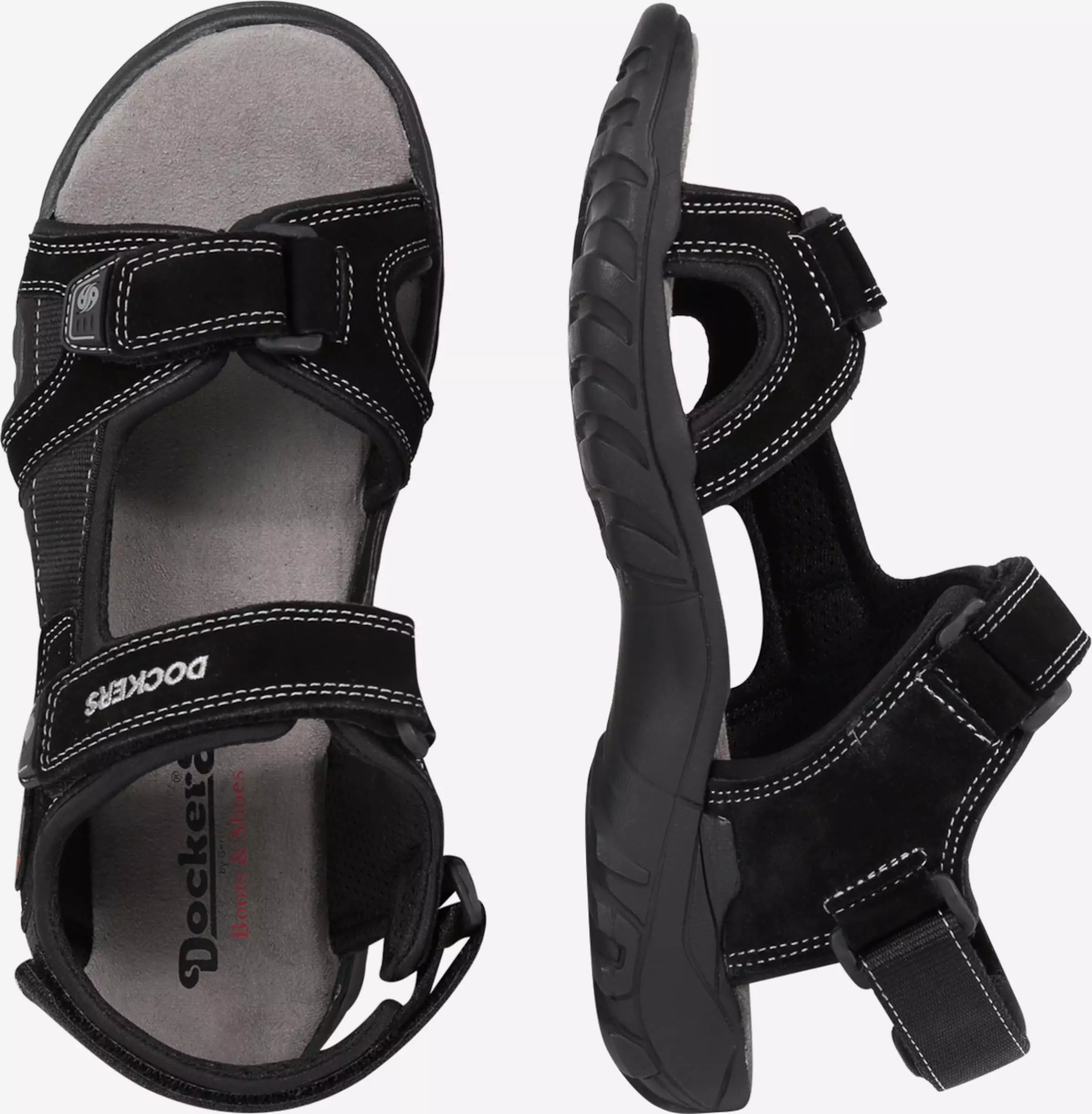 Dockers By Gerli Trekkingsandalen Wandelsandalen Heren Zwart 4 Dockers By Gerli Trekkingsandalen Wandelsandalen Heren Zwart - Afbeelding 2