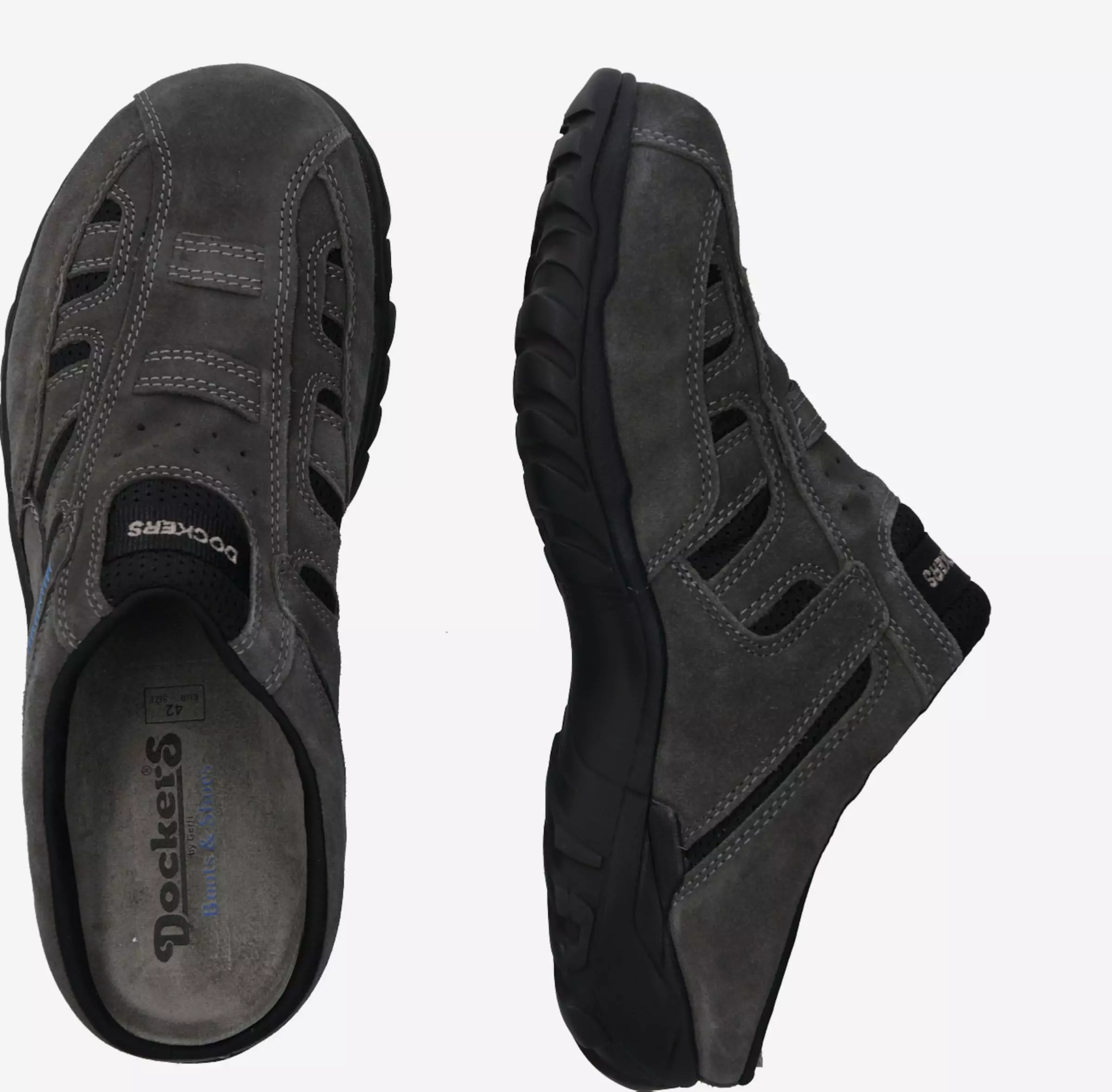 Dockers By Gerli Sandalen Clogs Heren Donkergrijs 4 Dockers By Gerli Sandalen Clogs Heren Donkergrijs - Afbeelding 2